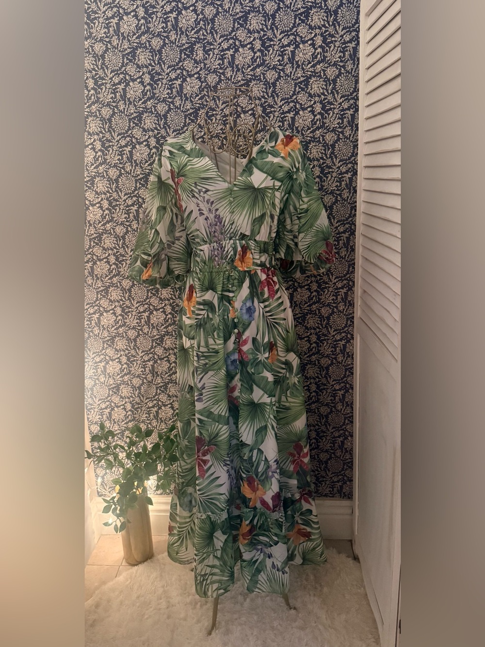 Kensie Tropical Floral Maxi Dress Size 14
